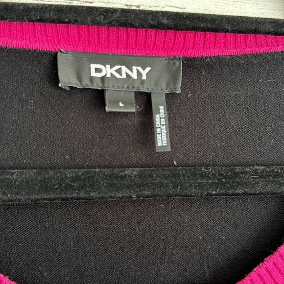 DKNY Pull Over Sweater with Sheer Sleeves | SIZE L - Picture 5 of 7
